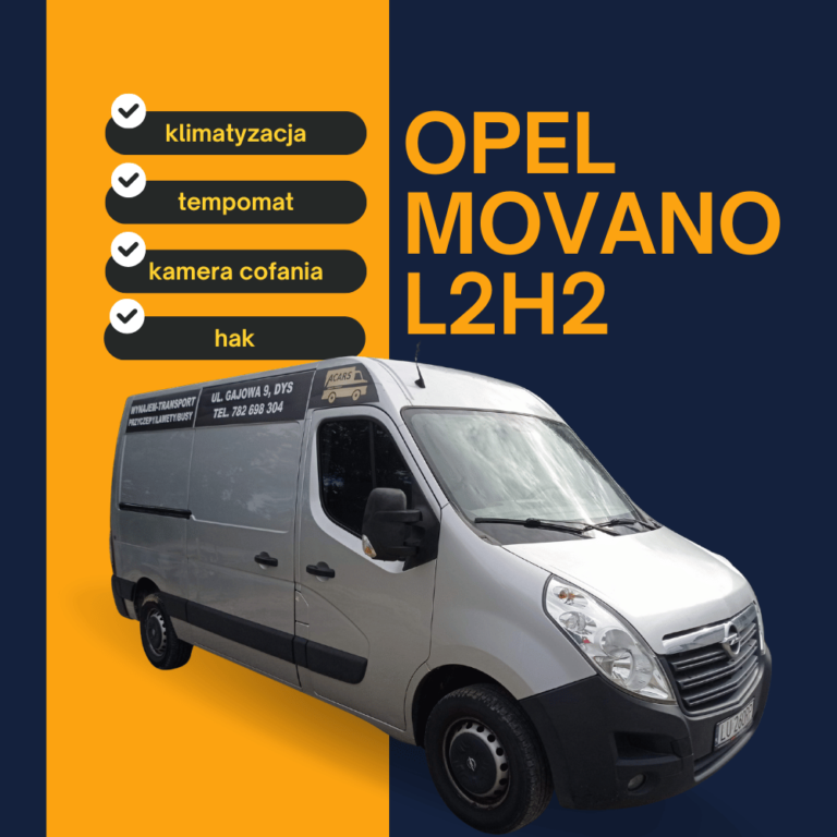 Bus Opel Movano L2H2 – wynajem ACARS Dys Lublin